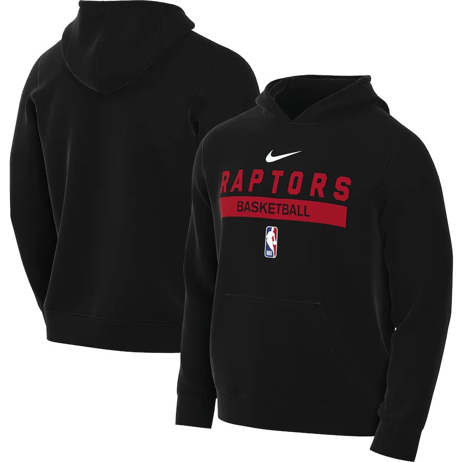 Men's Toronto Raptors Black Spotlight Fleece Overhead Hoodie